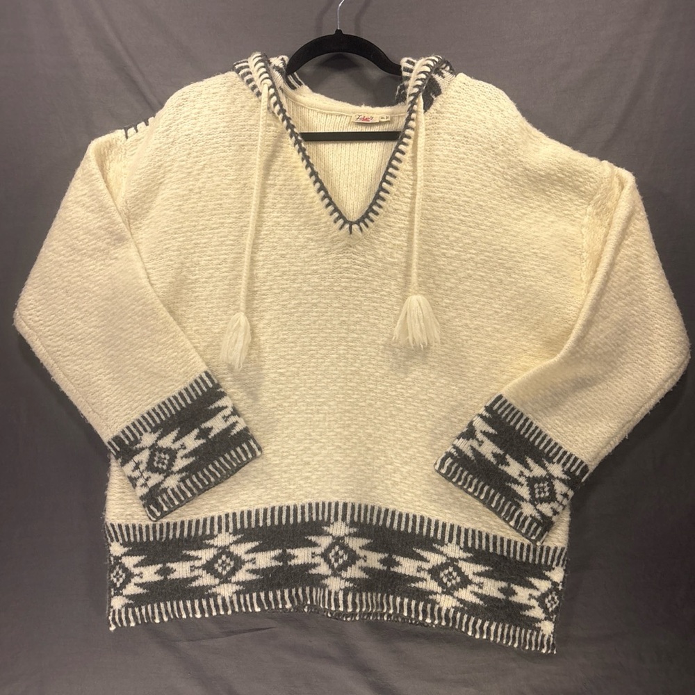 Faherty Cashmere-Blend V-Neck Hooded Sweater